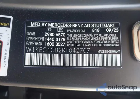 2024 Mercedes-Benz Eqe 350 4Matic z USA, uszkodzony, nr VIN W1KEG1CB2RF042707